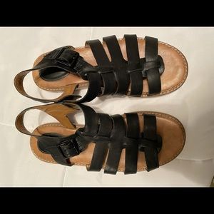 Clarks sandals, black, Size 7
